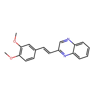 2-[2-(3,4-Dimethoxyphenyl)ethenyl]quinoxaline structure