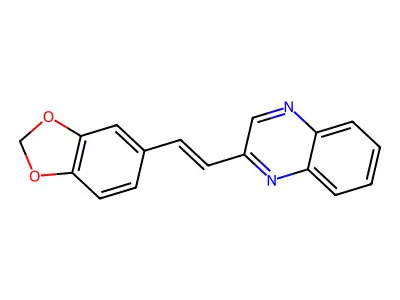 2-[2-(1,3-Benzodioxol-5-yl)ethenyl]quinoxaline structure