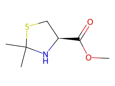 Methyl 2,2-dimethyl-1,3-thiazolidine-4-carboxylate structure
