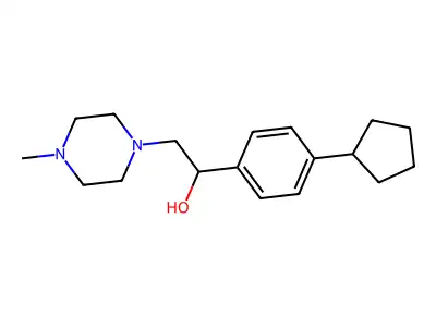 1-(4-Cyclopentylphenyl)-2-(4-methyl-1-piperazinyl)ethanol structure