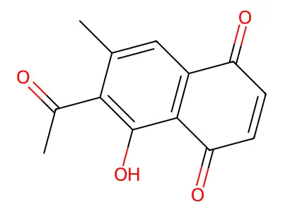 1,4-Naphthalenedione, 6-acetyl-5-hydroxy-7-methyl- structure