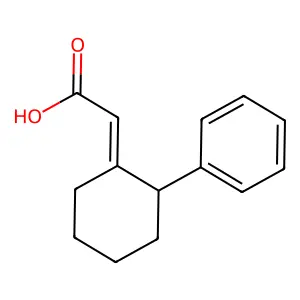 2-(2-Phenylcyclohexylidene)acetic acid structure