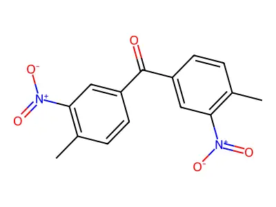 Bis(4-methyl-3-nitrophenyl)methanone structure