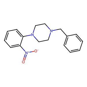 1-Benzyl-4-(2-nitrophenyl)piperazine structure