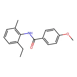 N-(2-ethyl-6-methylphenyl)-4-methoxybenzamide structure