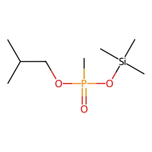 Phosphonic acid, methyl-, 2-methylpropyl trimethylsilyl ester structure