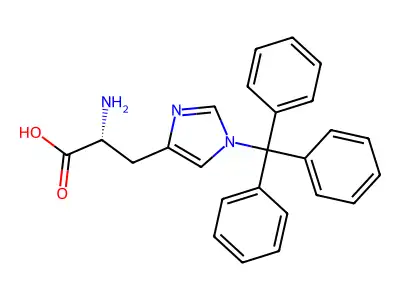 2-amino-3-(1-tritylimidazol-4-yl)propanoic Acid structure