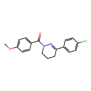 [3-(4-chlorophenyl)-5,6-dihydro-1(4H)-pyridazinyl](4-methoxyphenyl)methanone structure