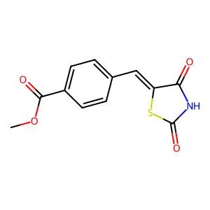 4-(2,4-Dioxo-thiazolidin-5-ylidenemethyl)-benzoic acid methyl ester structure