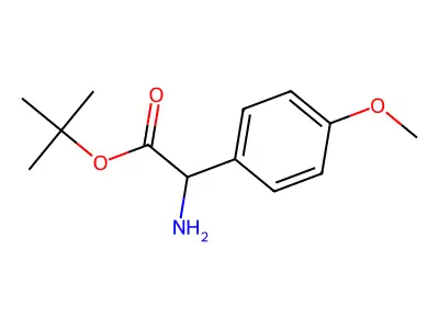 Tert-butyl 2-amino-2-(4-methoxyphenyl)acetate structure
