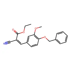 Ethyl 3-(4-(benzyloxy)-3-methoxyphenyl)-2-cyanoacrylate structure