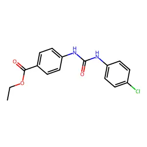 Ethyl 4-{[(4-chlorophenyl)carbamoyl]amino}benzoate structure