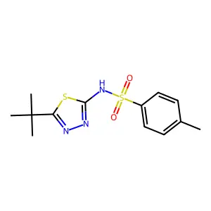 N-(5-tert-butyl-1,3,4-thiadiazol-2-yl)-4-methylbenzenesulfonamide structure