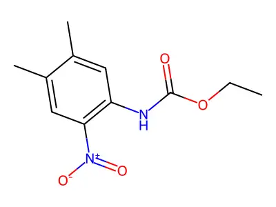 Ethyl N-(4,5-dimethyl-2-nitrophenyl)-carbamate structure