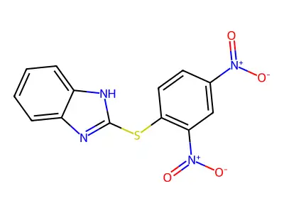 1H-Benzimidazole, 2-[(2,4-dinitrophenyl)thio]- structure