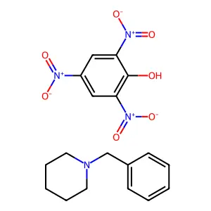 1-Benzylpiperidine;2,4,6-trinitrophenol structure