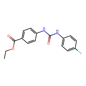 Ethyl 4-[(4-fluorophenyl)carbamoylamino]benzoate structure