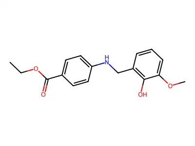Ethyl 4-[(2-hydroxy-3-methoxybenzyl)amino]benzoate structure