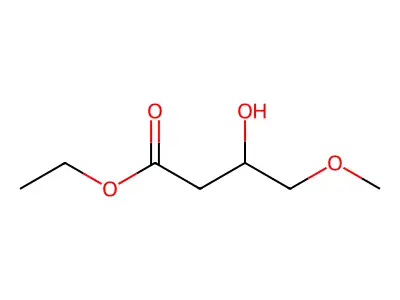 Ethyl 3-hydroxy-4-methoxybutanoate structure