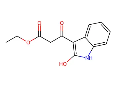 Ethyl 3-hydroxy-3-(2-oxoindolin-3-ylidene)propanoate structure