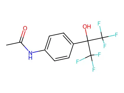 N-(4-(1,1,1,3,3,3-Hexafluoro-2-hydroxypropan-2-yl)phenyl)acetamide structure
