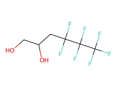 4,4,5,5,6,6,6-Heptafluorohexane-1,2-diol structure