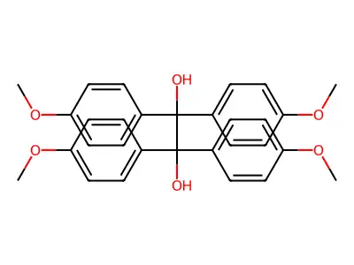 Tetrakis(4-methoxyphenyl)ethane-1,2-diol structure