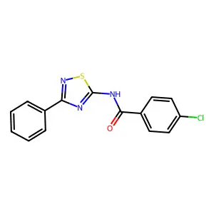 4-chloro-N-(3-phenyl-1,2,4-thiadiazol-5-yl)benzamide structure