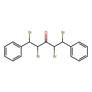 1,5-Diphenyl-1,2,4,5-tetrabromo-3-pentanone structure