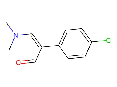(Z)-2-(4-chlorophenyl)-3-(dimethylamino)-2-propenal structure
