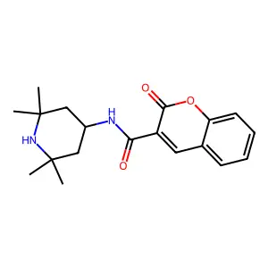 2-oxo-N-(2,2,6,6-tetramethylpiperidin-4-yl)-2H-chromene-3-carboxamide structure