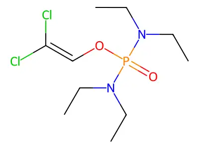 bis(diethylamino)(2,2-dichlorovinyloxy)phosphino-1-one structure