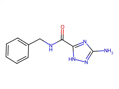 5-amino-N-benzyl-4H-1,2,4-triazole-3-carboxamide structure