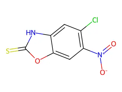 5-Chloro-6-nitro-1,3-benzoxazole-2-thiol structure