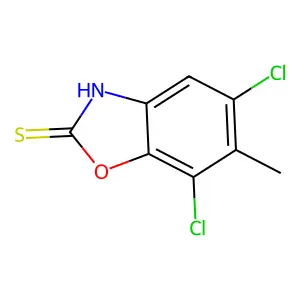 5,7-Dichloro-6-methyl-1,3-benzoxazole-2-thiol structure