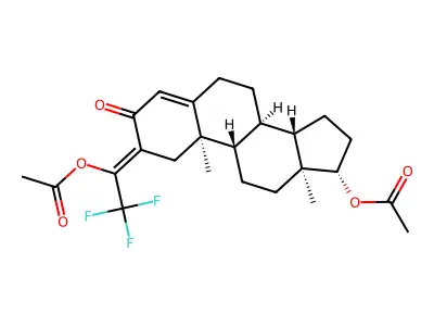 [(2Z,8R,9S,10R,13S,14S,17S)-2-(1-acetyloxy-2,2,2-trifluoroet structure