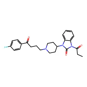 2-Benzimidazolinone, 1-(1-(3-(p-fluorobenzoyl)propyl)-4-piperidyl)-3-propionyl- structure