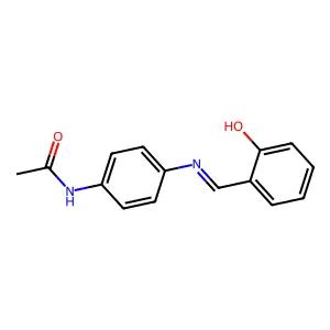N-{4-[(2-羟基亚苄基)氨基]苯基}乙酰胺 structure