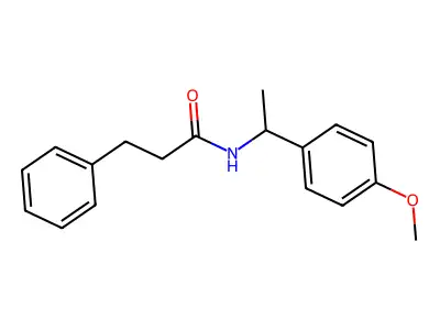 N-[1-(4-methoxyphenyl)ethyl]-3-phenylpropanamide structure