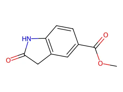 Methyl 2,3-dihydro-2-oxo-1H-indole-5-carboxylate structure