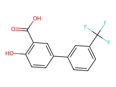 4-Hydroxy-3'-(trifluoromethyl)-[1,1'-biphenyl]-3-carboxylic acid structure