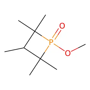 1-Methoxy-2,2,3,4,4-pentamethylphosphetane 1-oxide structure