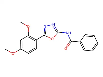 N-[5-(2,4-dimethoxyphenyl)-1,3,4-oxadiazol-2-yl]benzamide structure