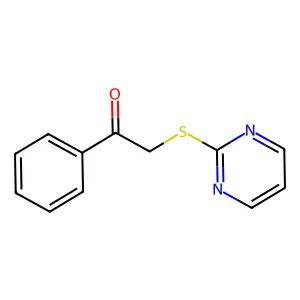 1-Phenyl-2-(pyrimidin-2-ylthio)ethanone structure