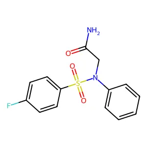 2-(N-(4-fluorophenyl)sulfonylanilino)acetamide structure