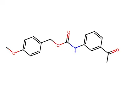(4-methoxyphenyl)methyl N-(3-acetylphenyl)carbamate structure