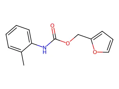 Carbamic acid, (2-methylphenyl)-, 2-furanylmethyl ester structure