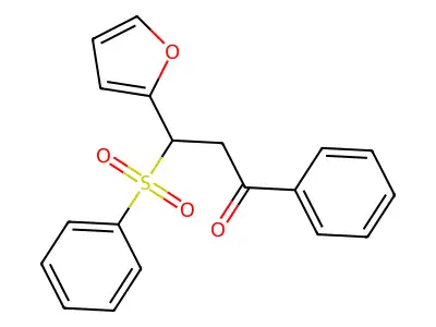 3-(Furan-2-yl)-1-phenyl-3-(phenylsulfonyl)propan-1-one structure