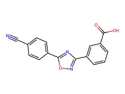 3-[5-(4-cyanophenyl)-1,2,4-oxadiazol-3-yl]benzoic Acid structure