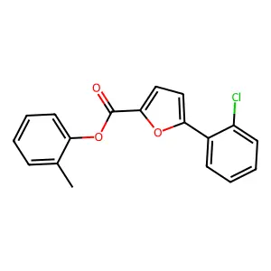 2-Methylphenyl 5-(2-chlorophenyl)-2-furoate structure